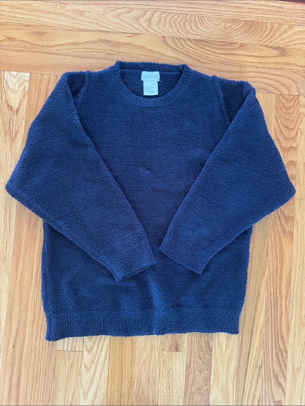 SOFTIES Women's Navy Plush Crewneck Sweatshirt